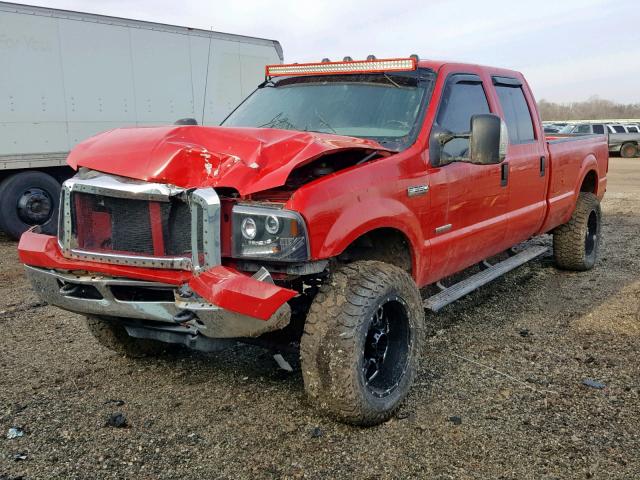 1FTWW31PX5EC75133 - 2005 FORD F350 SRW S RED photo 2