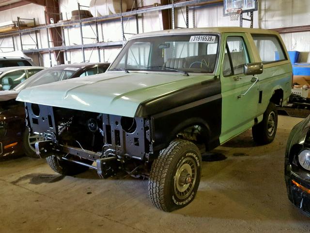 1FMEU15N7LLB01975 - 1990 FORD BRONCO U10 GREEN photo 2