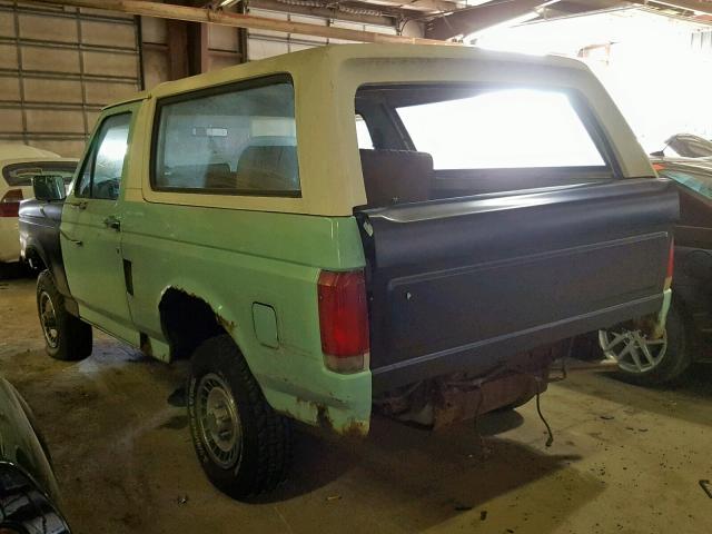 1FMEU15N7LLB01975 - 1990 FORD BRONCO U10 GREEN photo 3