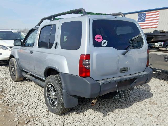 5N1ED28TX2C533006 - 2002 NISSAN XTERRA XE SILVER photo 3