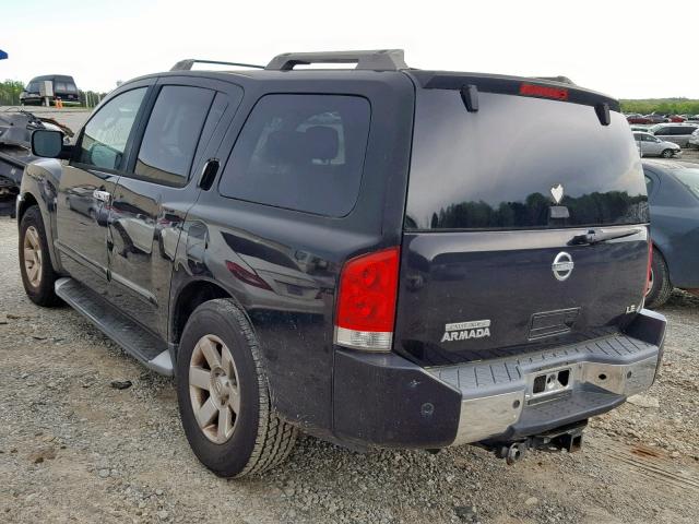 5N1AA08A04N731482 - 2004 NISSAN ARMADA SE BLACK photo 3