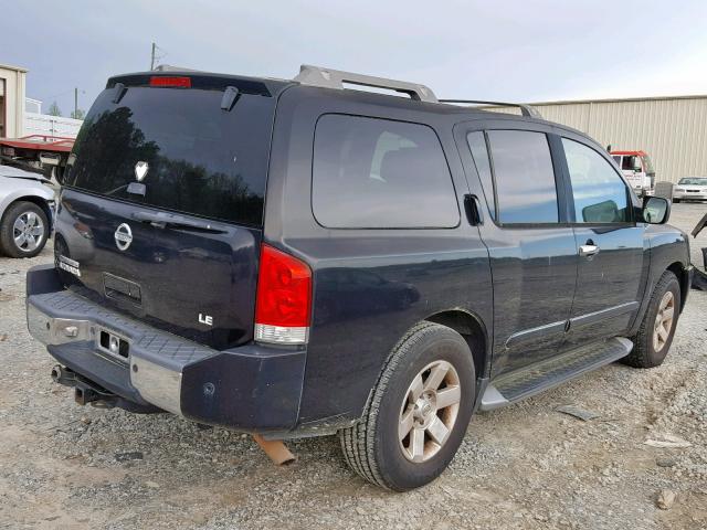 5N1AA08A04N731482 - 2004 NISSAN ARMADA SE BLACK photo 4