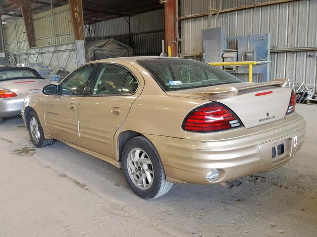 1G2NF52F82C121075 - 2002 PONTIAC GRAND AM S GOLD photo 3