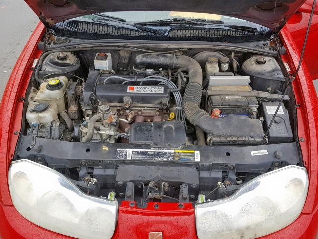 1G8ZR12792Z293256 - 2002 SATURN SC2 RED photo 7