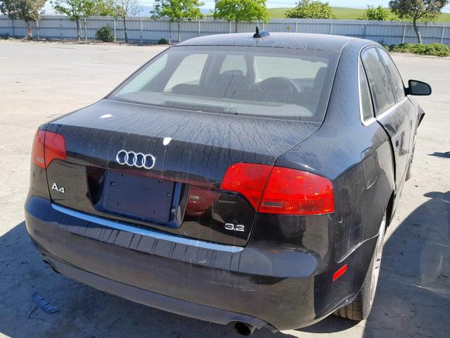 WAUAH78E06A186998 - 2006 AUDI A4 3.2 BLACK photo 4