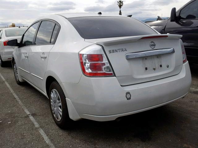 3N1AB6AP7CL747098 - 2012 NISSAN SENTRA 2.0 WHITE photo 3