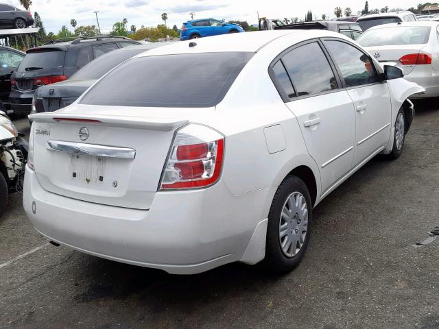 3N1AB6AP7CL747098 - 2012 NISSAN SENTRA 2.0 WHITE photo 4