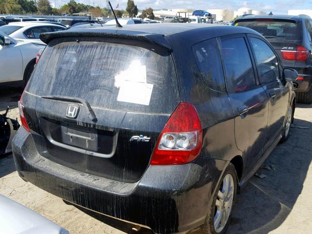 JHMGD38658S060903 - 2008 HONDA FIT SPORT BLACK photo 4