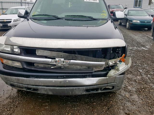 2GCEK19T621174388 - 2002 CHEVROLET SILVERADO BLACK photo 9