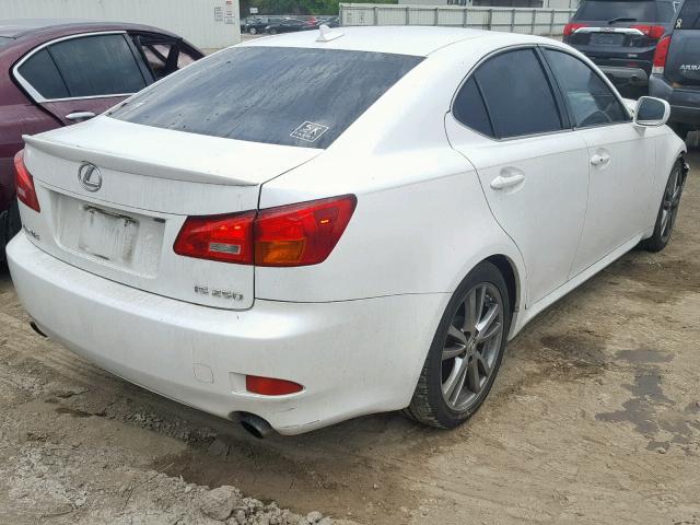 JTHBK262485074283 - 2008 LEXUS IS 250 WHITE photo 4