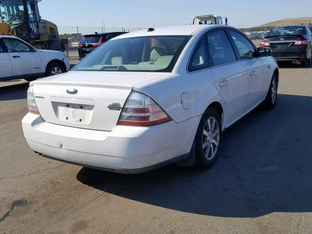 1FAHP24WX8G171856 - 2008 FORD TAURUS SEL WHITE photo 4