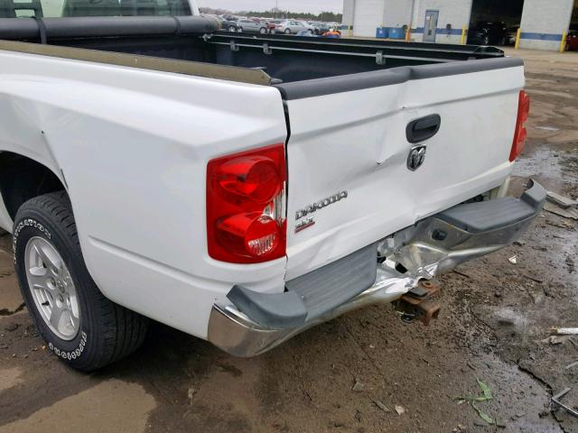 1D7HE42K76S623855 - 2006 DODGE DAKOTA SLT WHITE photo 9