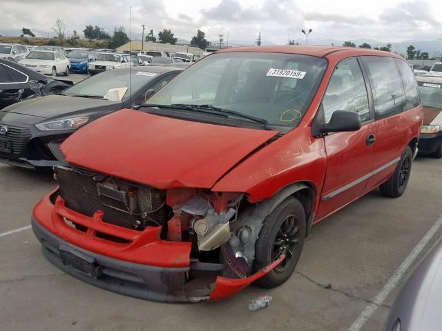 2B4GP25R6WR562798 - 1998 DODGE CARAVAN RED photo 2