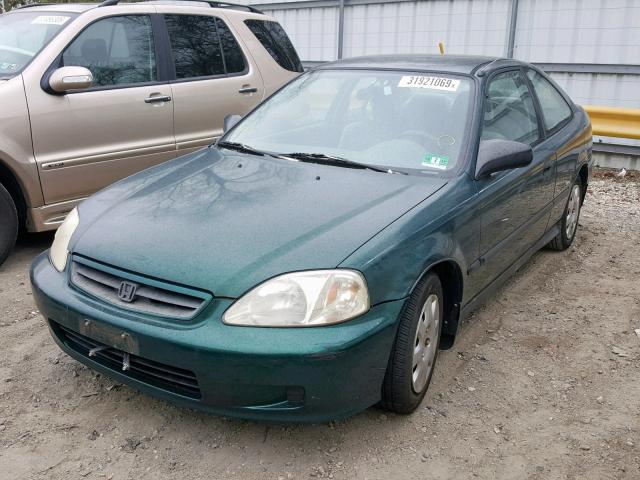 1HGEJ6125XL061540 - 1999 HONDA CIVIC DX GREEN photo 2