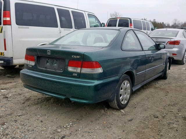 1HGEJ6125XL061540 - 1999 HONDA CIVIC DX GREEN photo 4