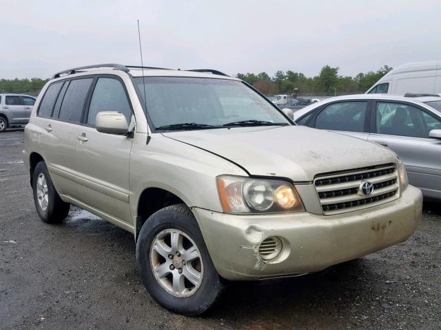 JTEHF21A510012615 - 2001 TOYOTA HIGHLANDER BEIGE photo 1