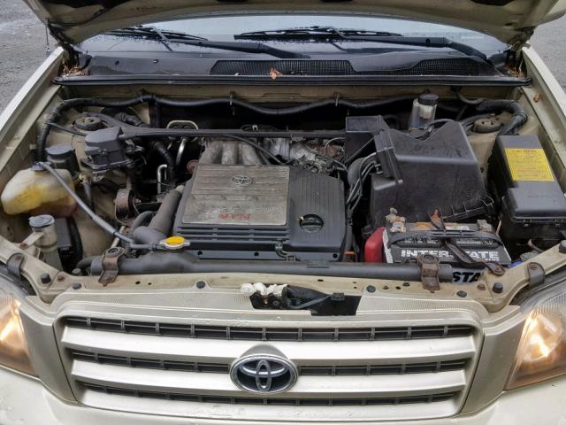 JTEHF21A510012615 - 2001 TOYOTA HIGHLANDER BEIGE photo 7