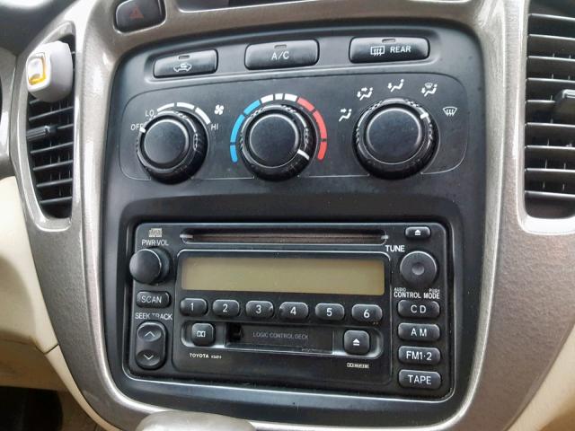 JTEHF21A510012615 - 2001 TOYOTA HIGHLANDER BEIGE photo 9