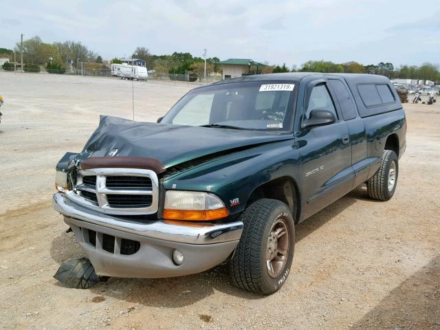 1B7GL22Y4XS105479 - 1999 DODGE DAKOTA GREEN photo 2