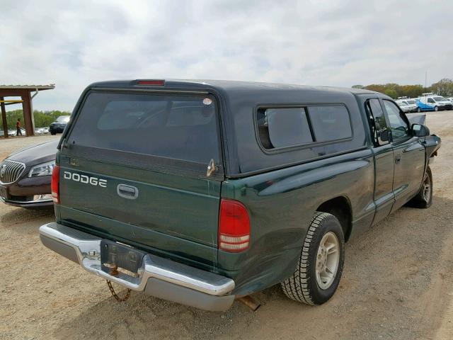 1B7GL22Y4XS105479 - 1999 DODGE DAKOTA GREEN photo 4