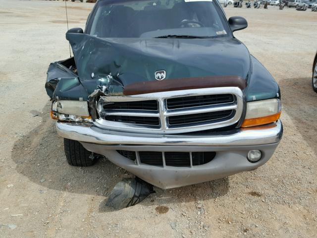 1B7GL22Y4XS105479 - 1999 DODGE DAKOTA GREEN photo 7