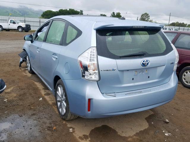 JTDZN3EU3E3323406 - 2014 TOYOTA PRIUS V BLUE photo 3