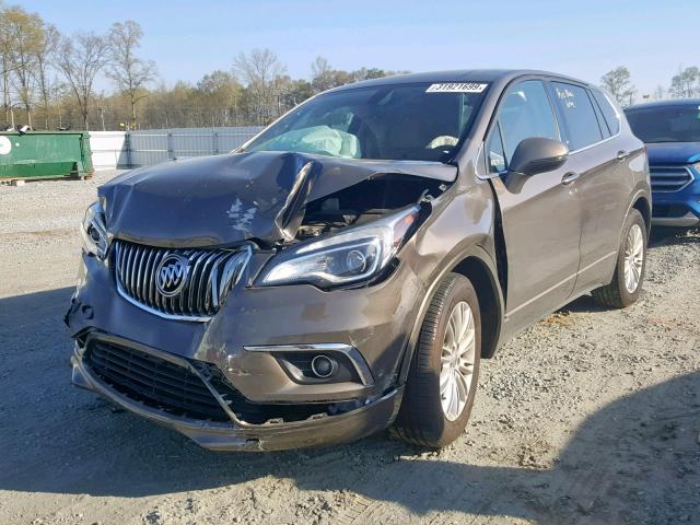 LRBFXASA6HD065990 - 2017 BUICK ENVISION P BROWN photo 2