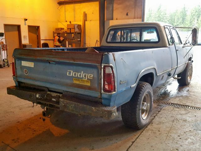 W27BJ6S273324 - 1976 DODGE PICKUP BLUE photo 4