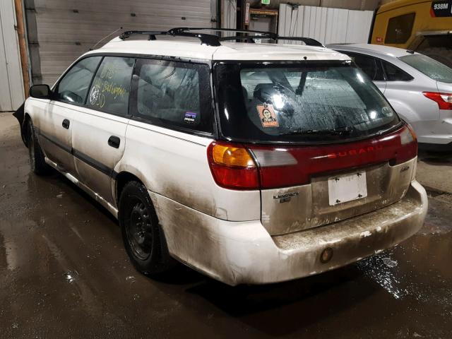 4S3BH635117307469 - 2001 SUBARU LEGACY L WHITE photo 3