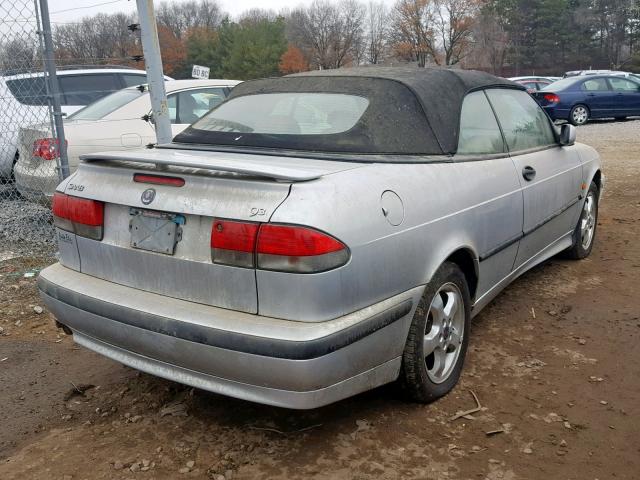 YS3DF78K6Y7007254 - 2000 SAAB 9-3 SE GRAY photo 4