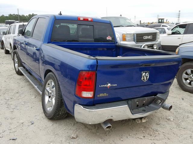 1C6RR6LT6FS570661 - 2015 RAM 1500 SLT BLUE photo 3