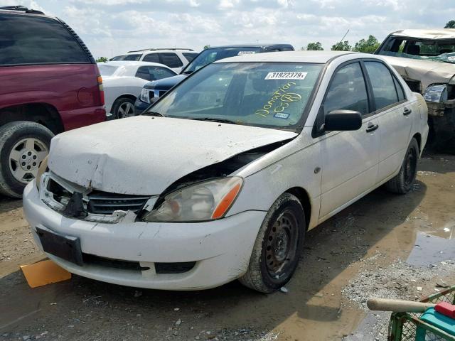 JA3AJ26E46U037505 - 2006 MITSUBISHI LANCER ES WHITE photo 2