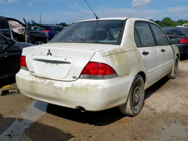 JA3AJ26E46U037505 - 2006 MITSUBISHI LANCER ES WHITE photo 4