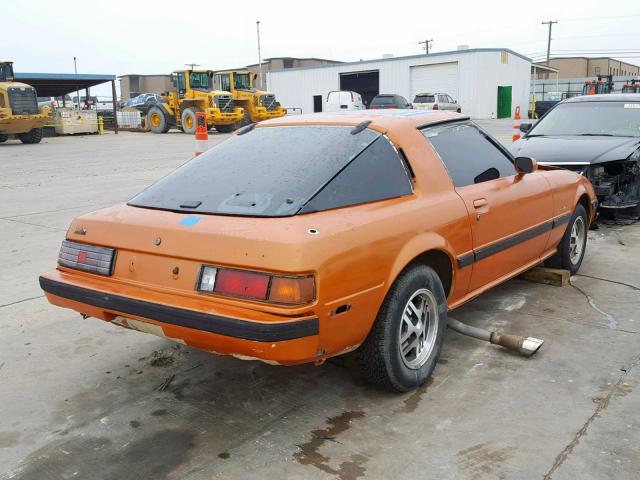 JM1FB3316F0869804 - 1985 MAZDA RX7 12A ORANGE photo 4