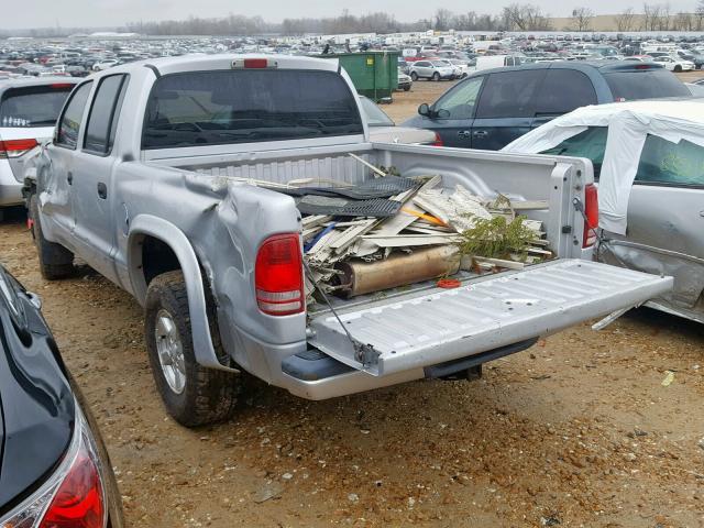 1B7HG38NX2S540897 - 2002 DODGE DAKOTA QUA SILVER photo 3