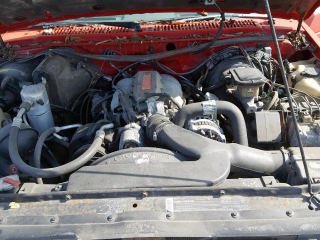 1GNDT13W5P2211523 - 1993 CHEVROLET BLAZER S10 RED photo 7