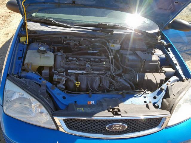 1FAHP34N67W342782 - 2007 FORD FOCUS ZX4 BLUE photo 7