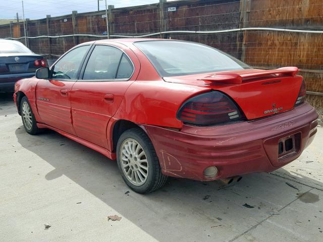 1G2NF52TXYM828087 - 2000 PONTIAC GRAND AM S RED photo 3