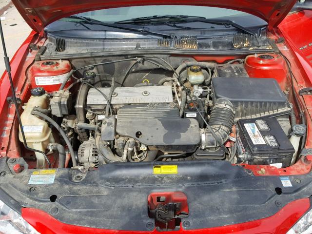 1G2NF52TXYM828087 - 2000 PONTIAC GRAND AM S RED photo 7