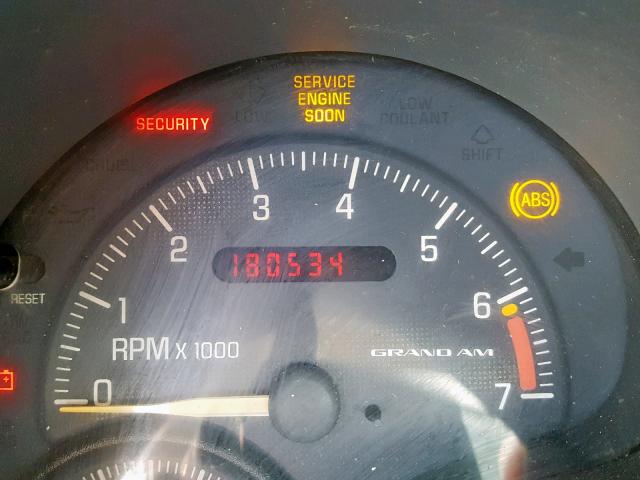 1G2NF52TXYM828087 - 2000 PONTIAC GRAND AM S RED photo 8