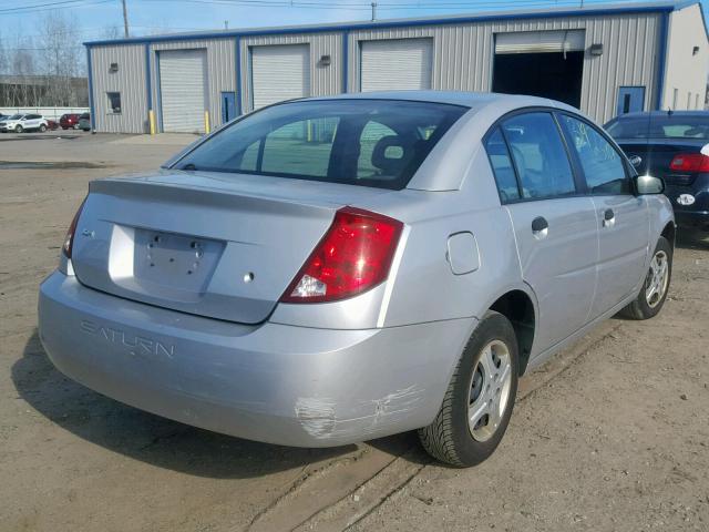 1G8AG52FX4Z111794 - 2004 SATURN ION LEVEL SILVER photo 4