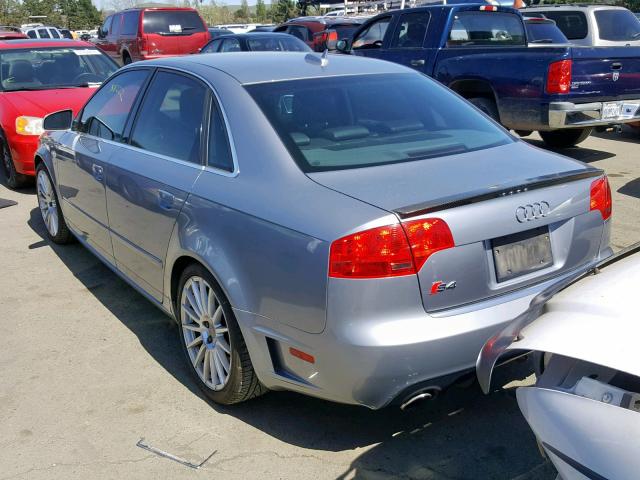 WUAGL78E76A700179 - 2006 AUDI S4 QUATTRO SILVER photo 3