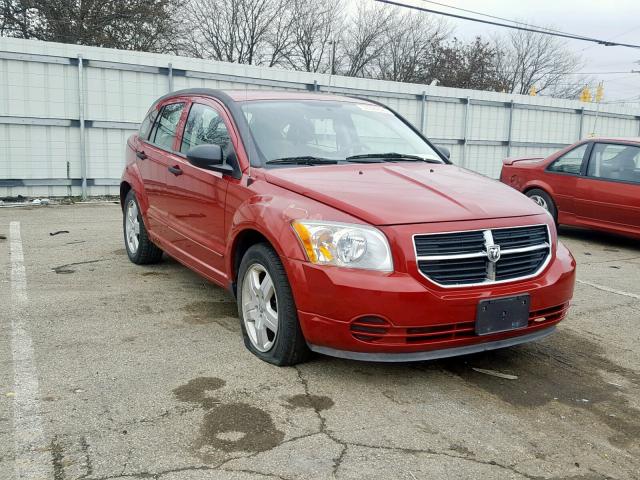 1B3HB48B27D249298 - 2007 DODGE CALIBER SX BURGUNDY photo 1