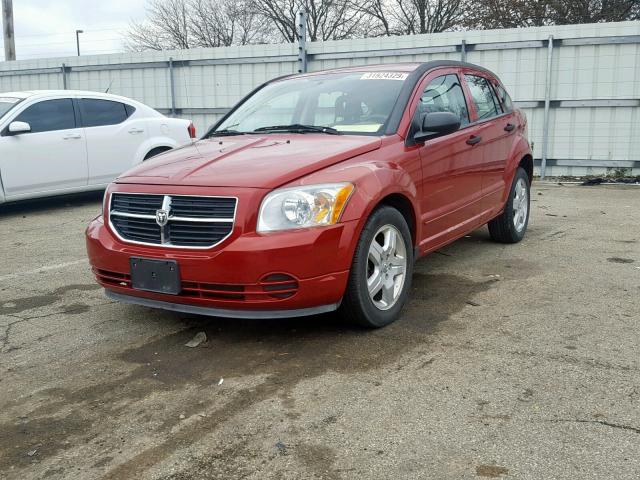 1B3HB48B27D249298 - 2007 DODGE CALIBER SX BURGUNDY photo 2