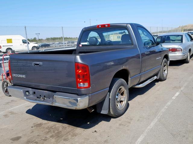 1D7HA16K73J665433 - 2003 DODGE RAM 1500 S GRAY photo 4