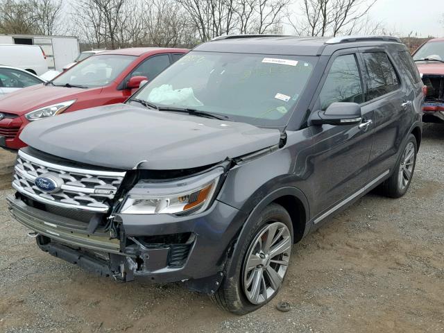 1FM5K7F80JGA27533 - 2018 FORD EXPLORER L GRAY photo 2