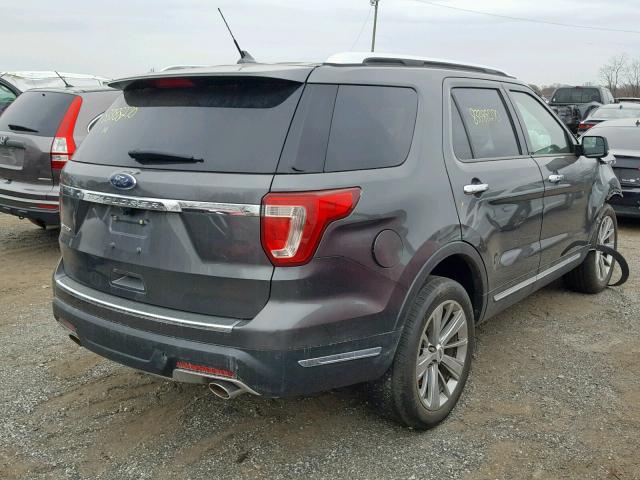 1FM5K7F80JGA27533 - 2018 FORD EXPLORER L GRAY photo 4