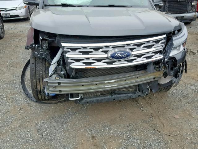 1FM5K7F80JGA27533 - 2018 FORD EXPLORER L GRAY photo 9