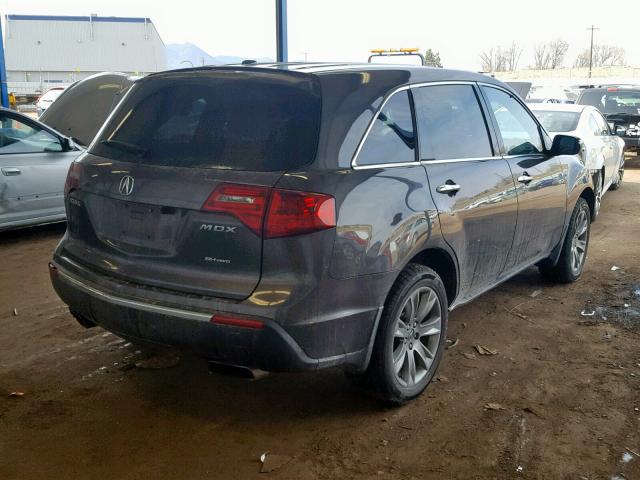 2HNYD2H70BH547993 - 2011 ACURA MDX ADVANC GRAY photo 4