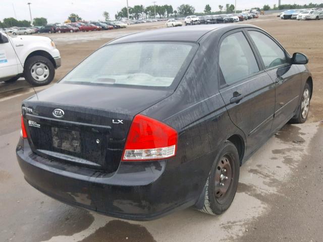 KNAFE221295646554 - 2009 KIA SPECTRA EX BLACK photo 4